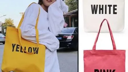 Borsa tote in tela da 12 once, borsa per lo shopping promozionale di moda